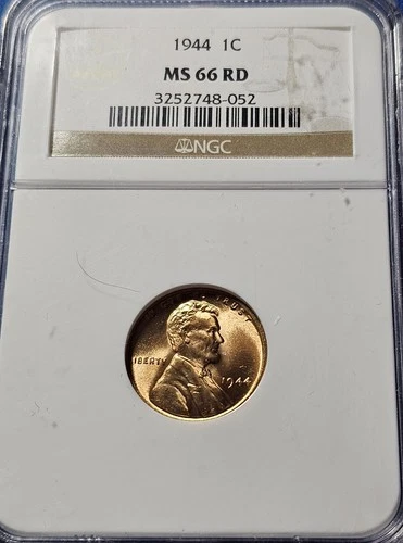 1944 Lincoln Cent - Wheat NGC MS 66 RD