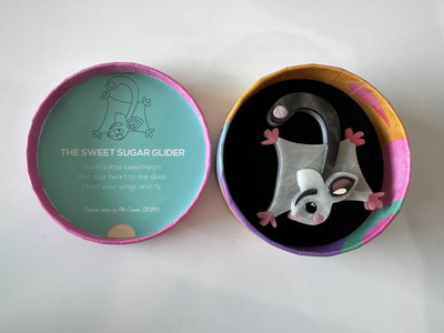 Erstwilder Pete Cromer The Sweet Sugar Glider Brooch - BRAND NEW IN BOX