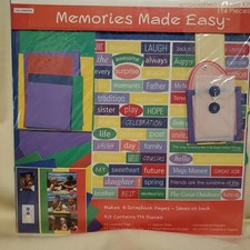 Colorbok Embellished Deluxe Scrapbook Kit 12x12 Memories Made Easy Colors Words