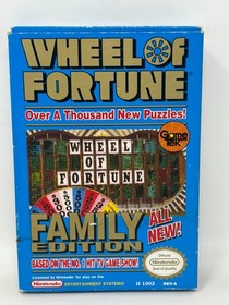 NES Nintendo - Wheel of Fortune Family Edition - CIB Complete / Tested