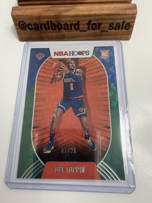 2020-21 Hoops #226 Obi Toppin New York Knicks Green Explosion /25