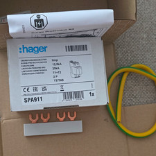 Hager SPA911 Surge Protection Device, 240/415V AC, 80A, Grey