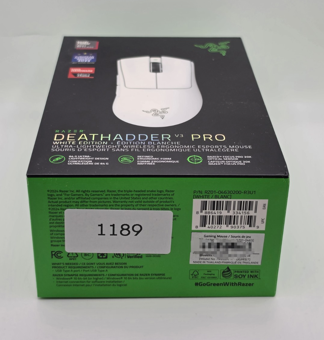 Razer DeathAdder V3 Pro Wireless Gaming Mouse, Fast Optical