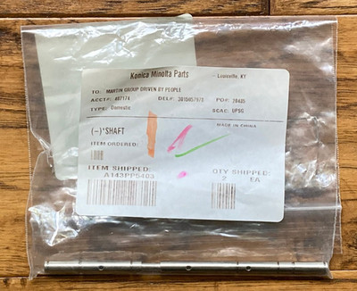 Konica Minolta A143PP5403 Shaft Brand New OEM Genuine Free Shipping