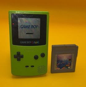 Nintendo Game Boy Color Handheld Console Kiwi Lime (CGB-001) w/ Tetris ~ WORKING