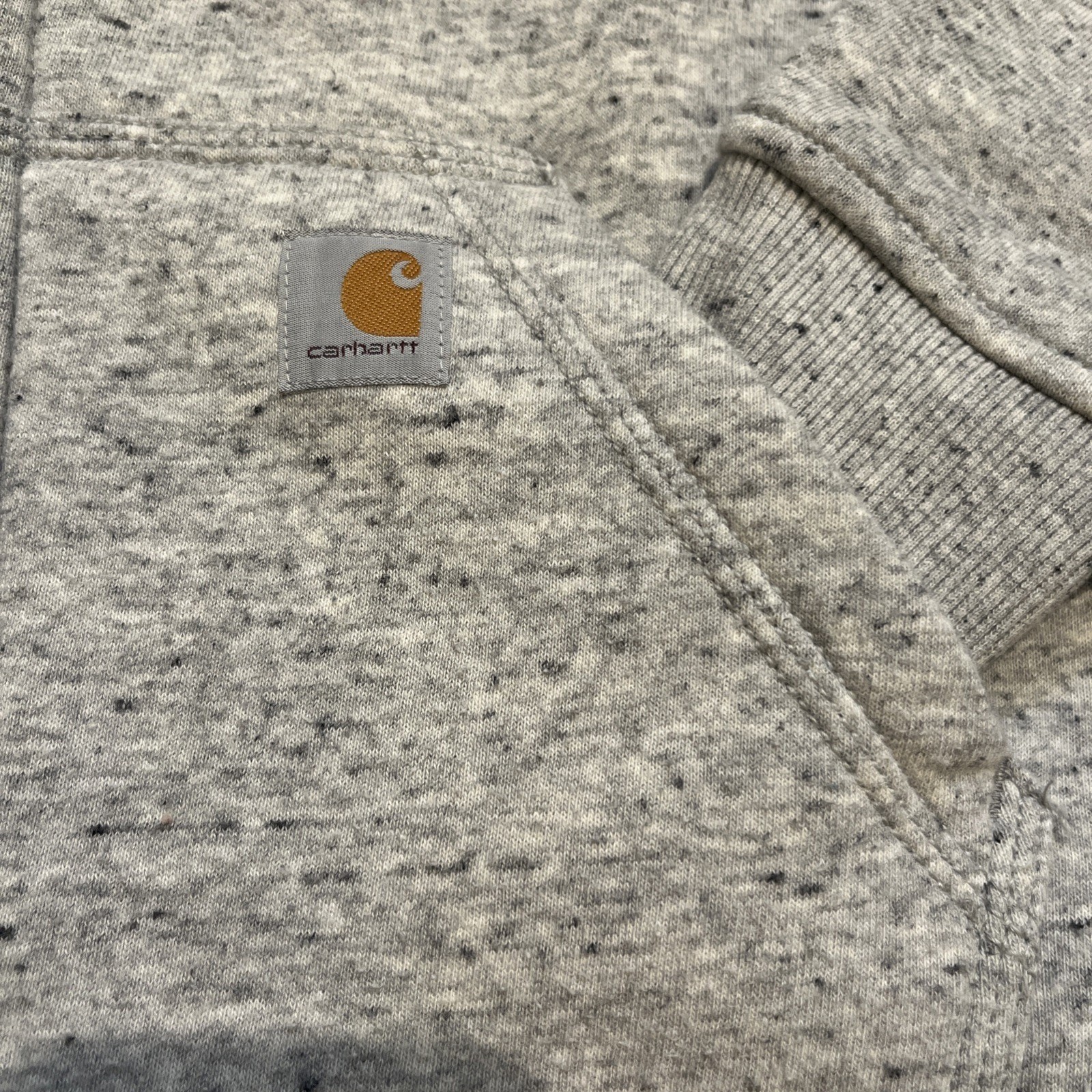 Carhartt Hoodie Women's Size XS (0-2) Light Grey Relaxed Fit Mid weight Full Zip thumbnail 12