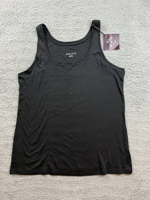 Ava & Viv Women's Plus Size 2X (20-22) Slim Fit Tank Top Black