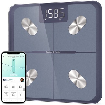Etekcity Smart Scale for Body Weight and Fat Percentage, 11 x 11 inches, Blue