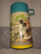 Aladdin Mickie Mouse School Bus Thermos No Lunch Box Used Condition