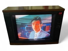 RARE Vintage Mitsubishi Retro Gaming CRT Television TV CS-1454R WORKS! W/ REMOTE