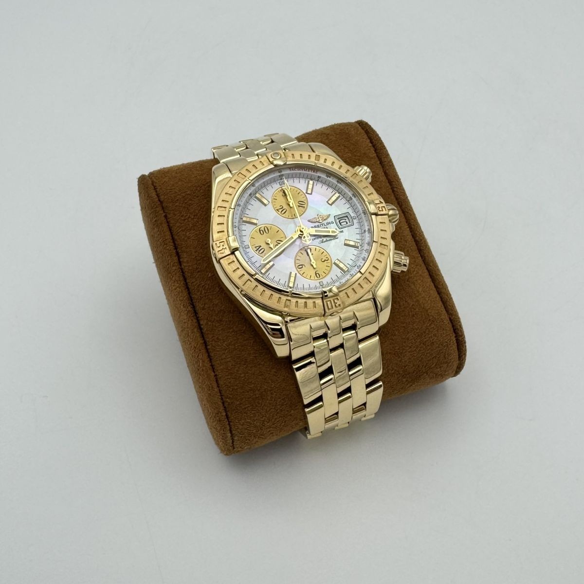 BREITLING CHRONOMAT EVOLUTION Automatic Men's Watch K13356 18K 750 Gold MOP 280G image 6