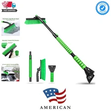 Ergonomic Extendable Snow Brush 44'' with Rotating Head - Ultimate Winter Tool