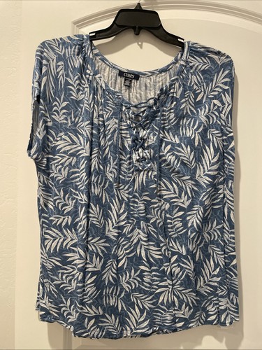 Chaps Cap Sleeve Top