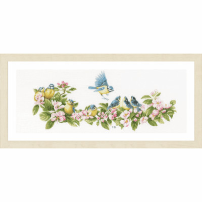 Lanarte Z�hlte Kreuzstich-Kit: Blaue Titten Und Bl�ten