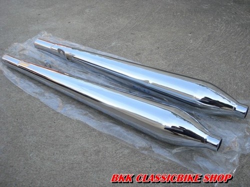 HONDA Dream 250 305 C77 CA77 C72 CA72 Exhaust muffler silencer 1 PAIR NEW - Picture 6 of 6