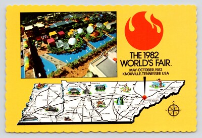 1982 World's Fair Knoxville Tennessee Energy Theme Vintage Unposted Postcard