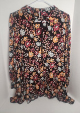 Free People Women's Floral Long Sleeve Mini Dress Size XS NWOT Pockets BOHO