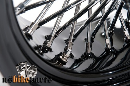 18x8,5" Big Fat King Spoke Felge schwarz hinten passend für Harley-Davidson - Bild 7 von 8