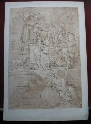 Francesco Bartolozzi: Allegorie Fortuna 1765/Fortune Print Radierung Carracci - Bild 1 von 4