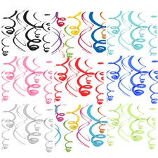 Hanging Swirls Plastic Party Decoration Ceiling Room Decor Celebration Birthday 