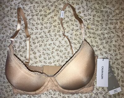 Calvin Klein Women 30DD Beige Seductive Comfort Lift Demi Multiway Bra ...