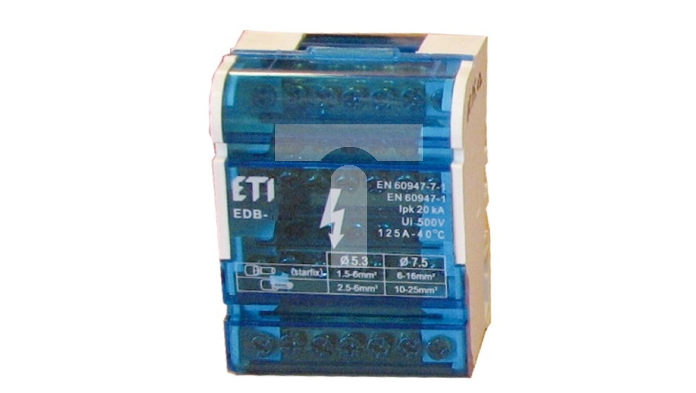 Distribution block 125A 4P 15 terminals EDB-415 001102305 /T2UK