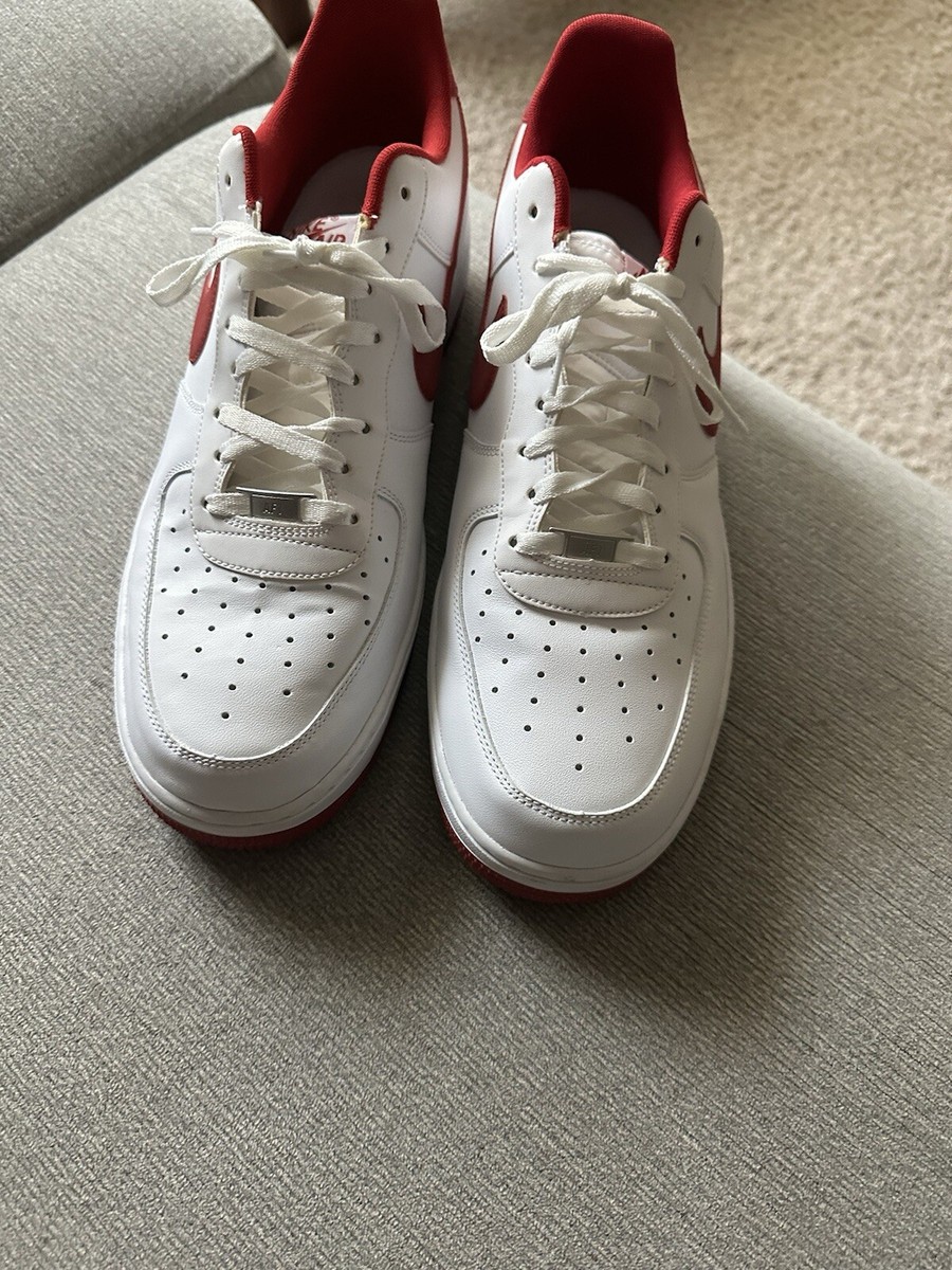 Nike Air Force 1 White Red 306509 163 VINTAGE DS Rare 9/10