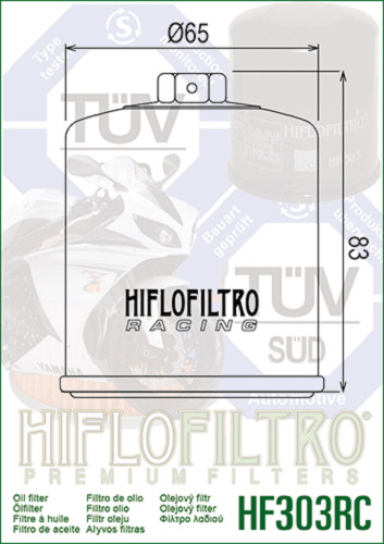 HiFlo Racing Oil Filter HF303RC Motorcycle