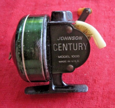classic johnson spincast fishing reels VINTAGE JOHNSON CENTURY 100B CLOSED FACE SPINCAST FISHING REEL #3