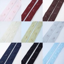 9 COLOUR Plastic Snap Popper 20mm Tape 25mm Pitch Teddy Press Stud BUY 1 2m+ 044