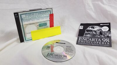 Microsoft Encarta 98 Vintage Encyclopedia 2 CD-ROM Set mit COA, NUR Hülle