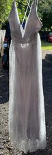 Silver Prom Dress With Glitter And Sparkles