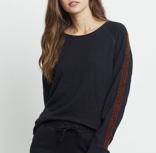 Rails Theo black leopard pullover 