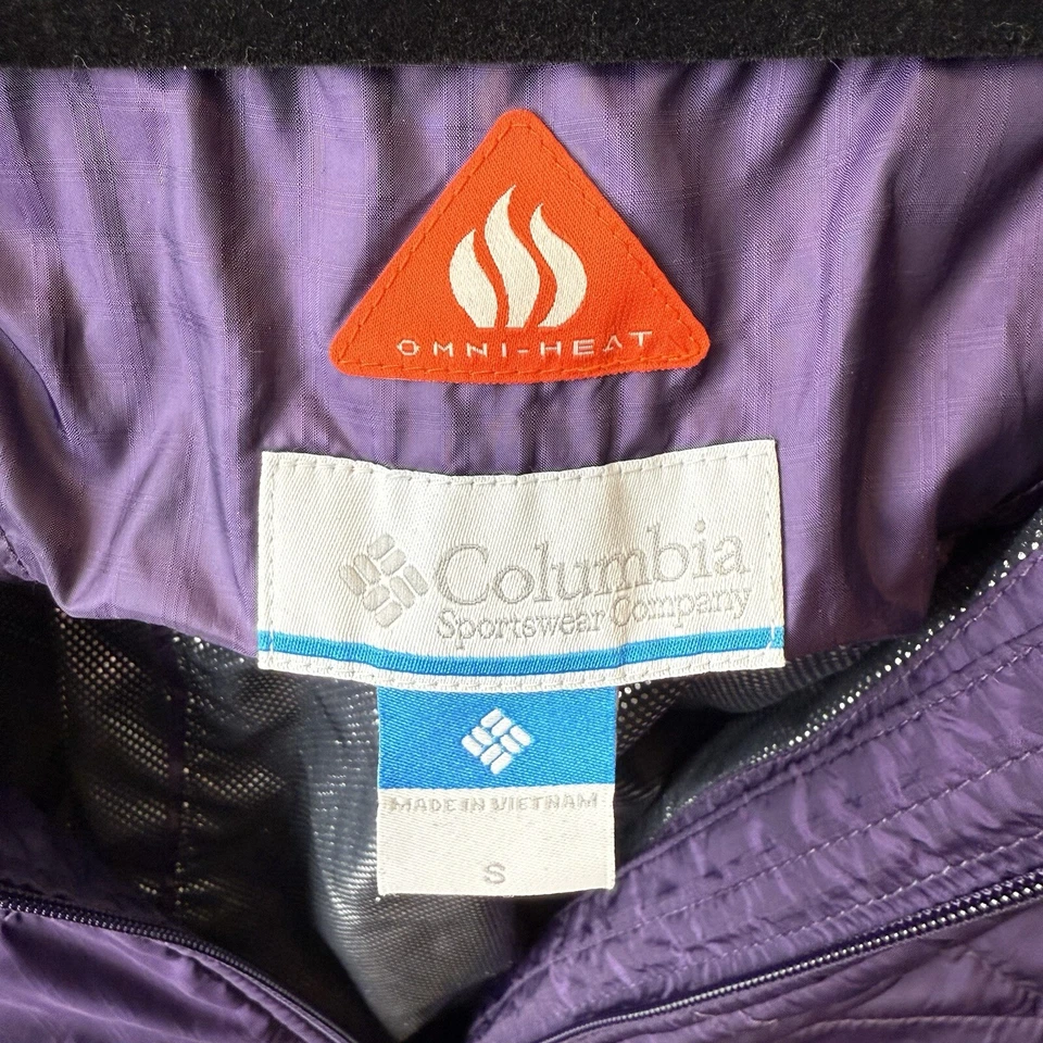 Chaqueta con capucha Columbia Mighty Lite Omni Heat para mujer, pequeña - púrpura Foto 4 de 4