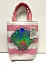 Cat & Jack Sea Shell White Pink Glittery Beach Girls Clutch Purse NWT