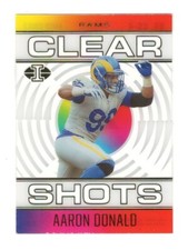 Aaron Donald Insert 2021 Panini Illusions Clear Shots #4 Football Card