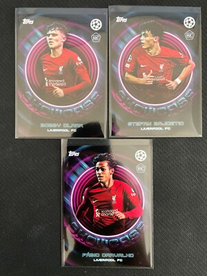 Topps UCC Showtime 2022-23 - LIVERPOOL Rookie LOT 3x CLARK BAJCETIC CARVALHO