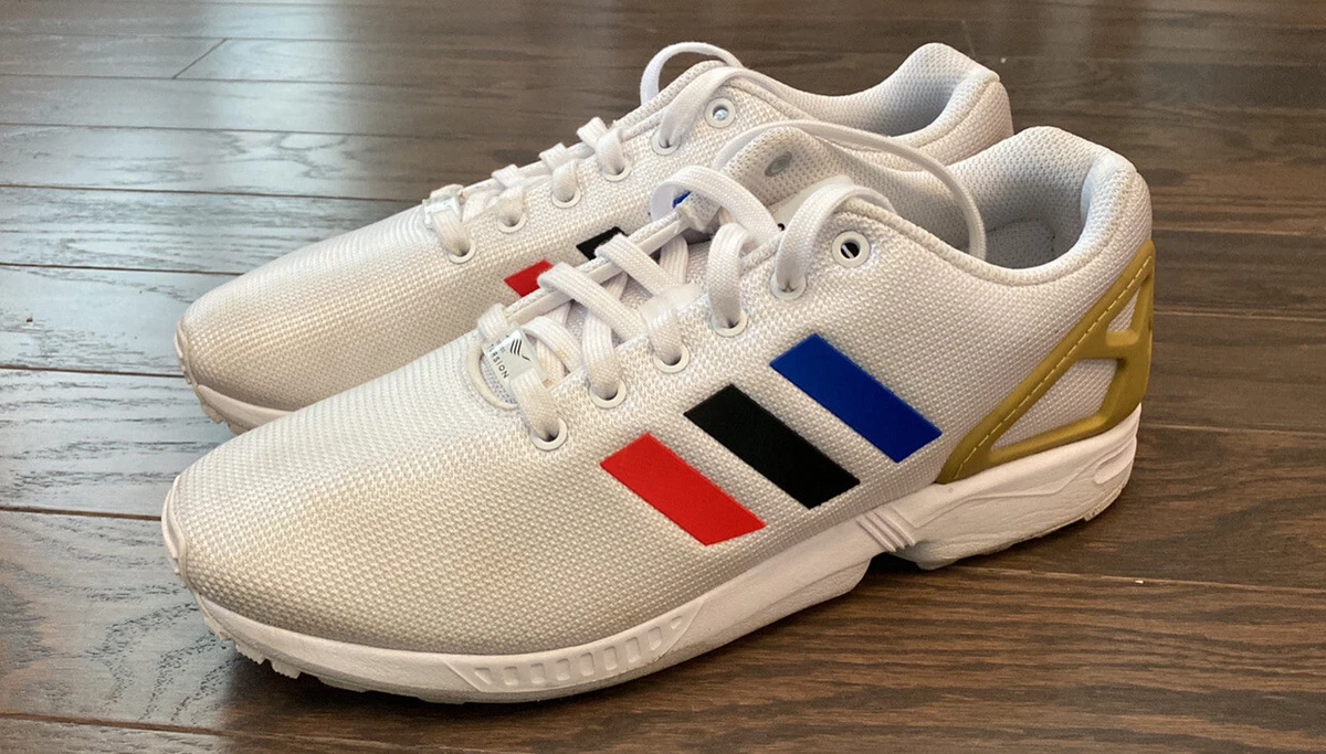adidas ZX Flux Cloud White Black Royal Red for Sale | Authenticity