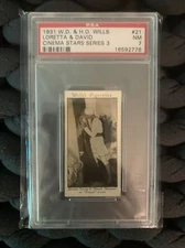 1931 W.D./H.O. Wills Cinema Stars #21 Loretta Young/David Manners PSA 7 Pop 2
