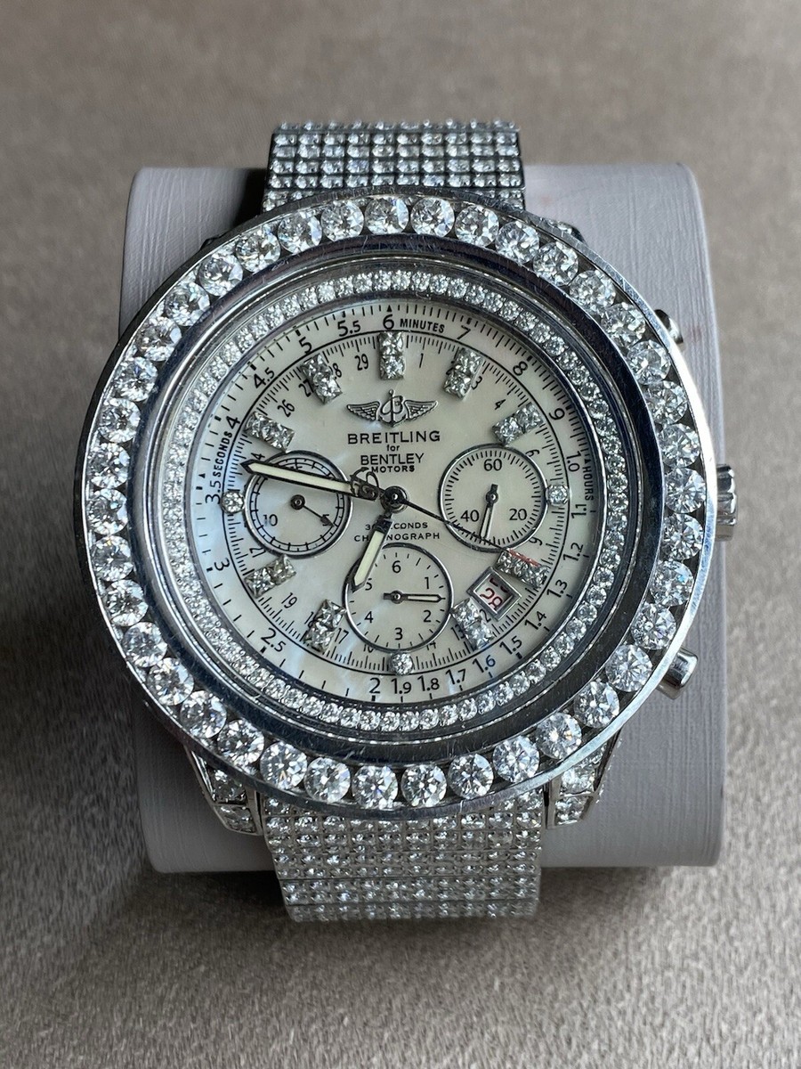 ブライトリング A25362 ベントレー メンズ 時計 コマ Breitling Bentley A25362 Chronograph Custom Made Diamond Men's