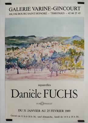 Fuchs Daniele Aquarelle 1989 Plakat Originell Ausstellung