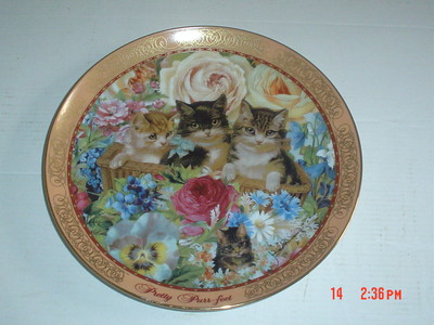 Schöner Franklin Mint Sammler Teller PRETTY PURR-FECT Katze Kätzchen
