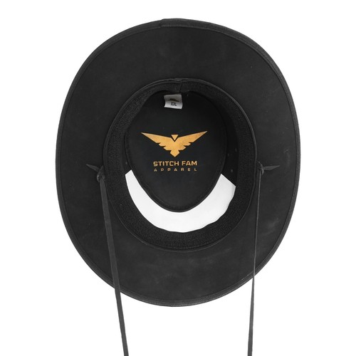 Men's Genuine Leather Outback Western Cowboy Hats Australian Cowboy Hats - Picture 11 of 16