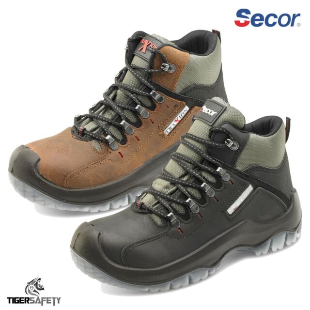 Secor X-Trail S3 SRC Waxed Nubuck Leather Steel Toe Cap Work Safety Boots PPE