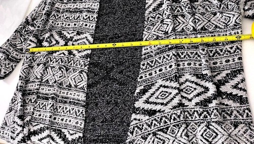 Ecote Urban Outfitters Open Cardigan Sweater Womens Sz S Geometric Boho Gray - Picture 6 of 10