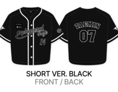 SHINee テミン　ユニフォーム SHINee TAEMIN Uniform Black Short ver Ephemeral Gaze Baseball