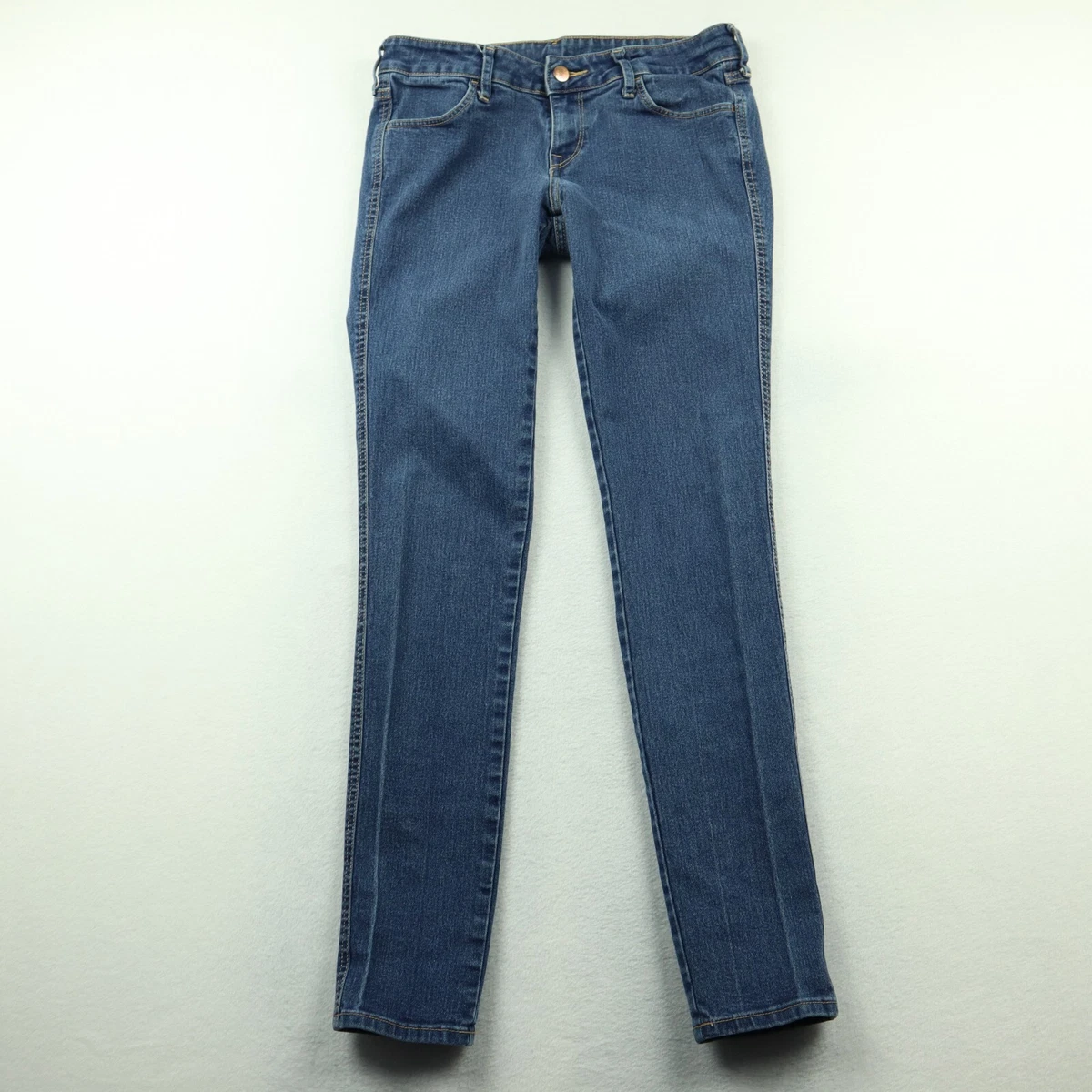 H M Women s Size 28 Blue Denim Low Waist Skinny Jeans