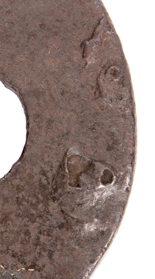 Antique Japanese Tsuba Iron Landscape Bird Edo Katana Koshirae Sword