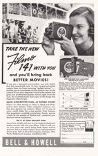1938 Bell  Howell Filmo 141 Camera Vintage Print Ad
