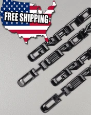 Fit for 2017-2021 Jeep Grand Cherokee Side Doors Glossy Black Nameplate Emblem